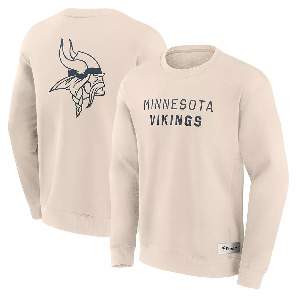 Men's Fanatics Cream Minnesota Vikings Elements Future Ground Lettering Pullover Sweatshirt,  Product Image