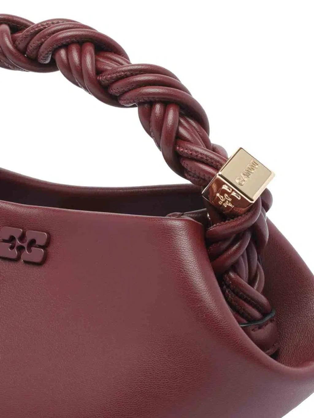 GANNI Bordeaux Mini Bou Handbag In Red Product Image