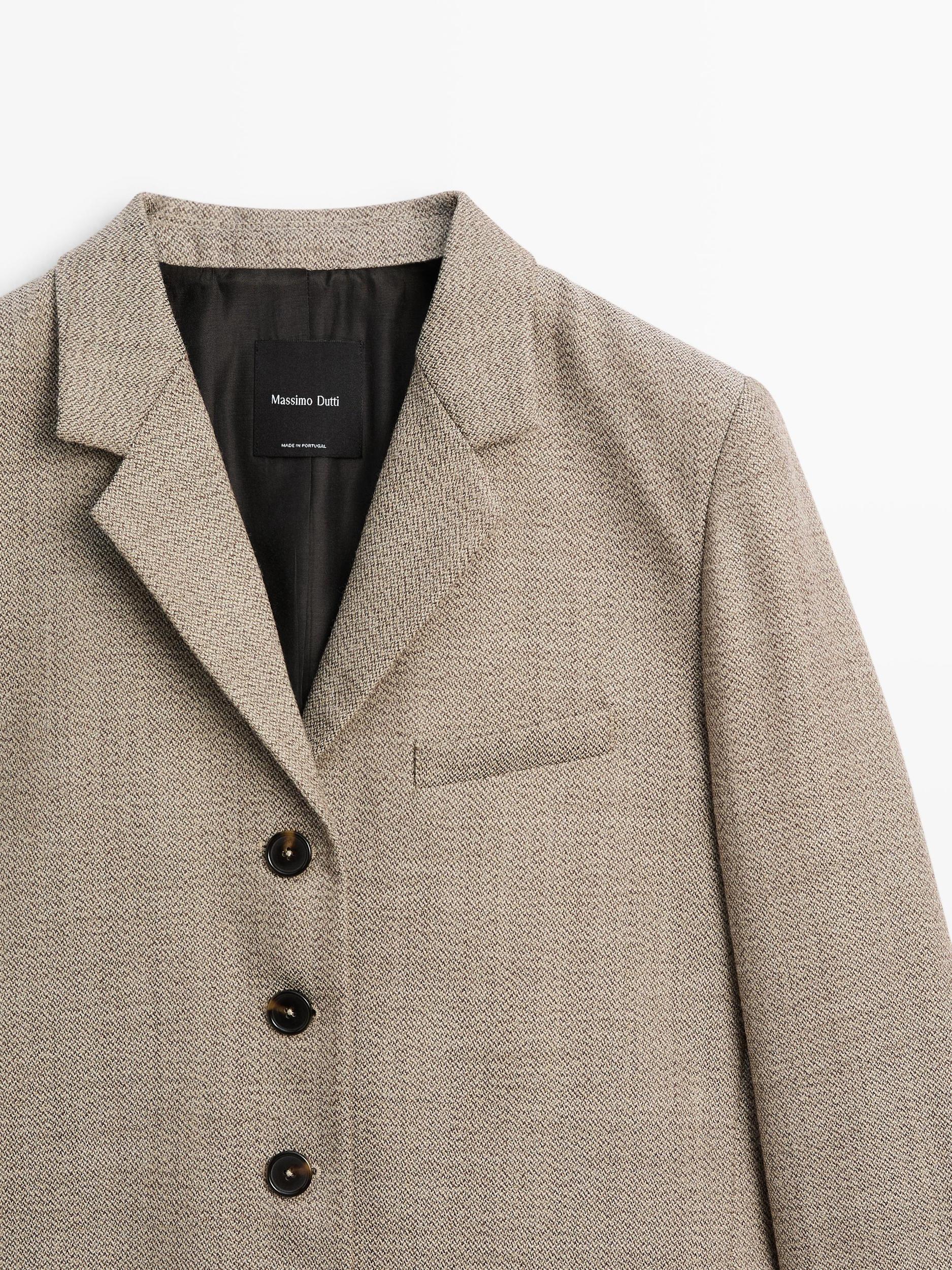 Flecked 100% wool blazer Product Image