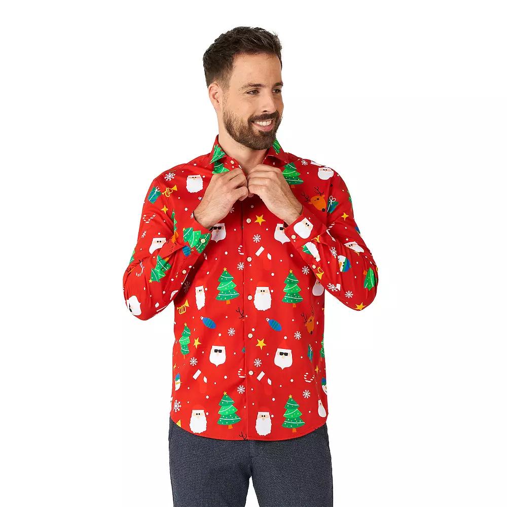 Men's OppoSuits Festivity Christmas Button-Down Shirt,  Product Image
