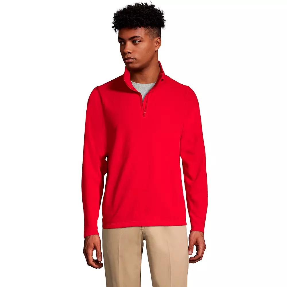 Men's Lands' End Lightweight Fleece Quarter Zip Pullover,  Product Image