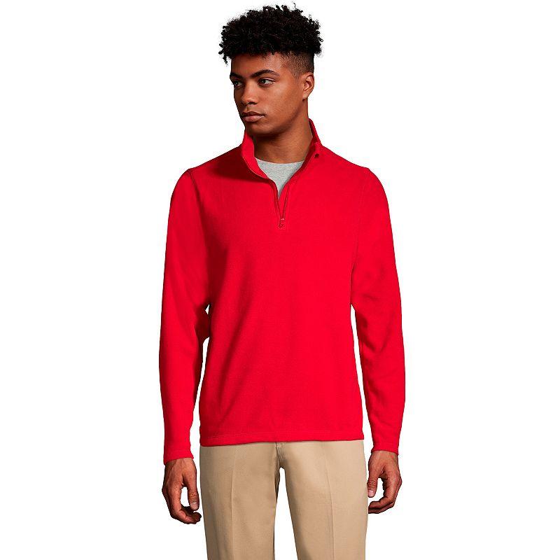 Men's Lands' End Lightweight Fleece Quarter Zip Pullover,  Product Image