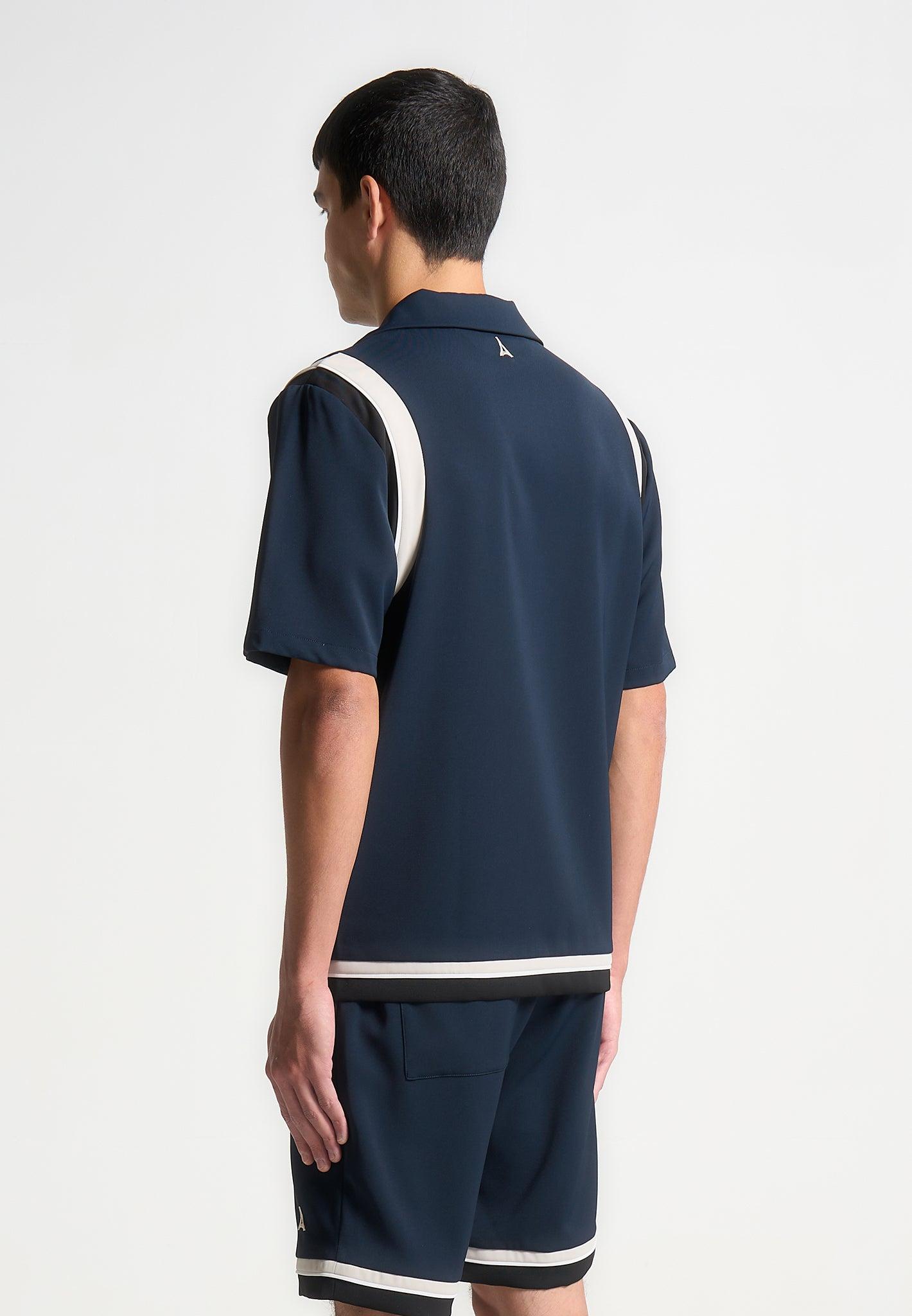 Varsity Revere Shirt - Navy Male Product Image