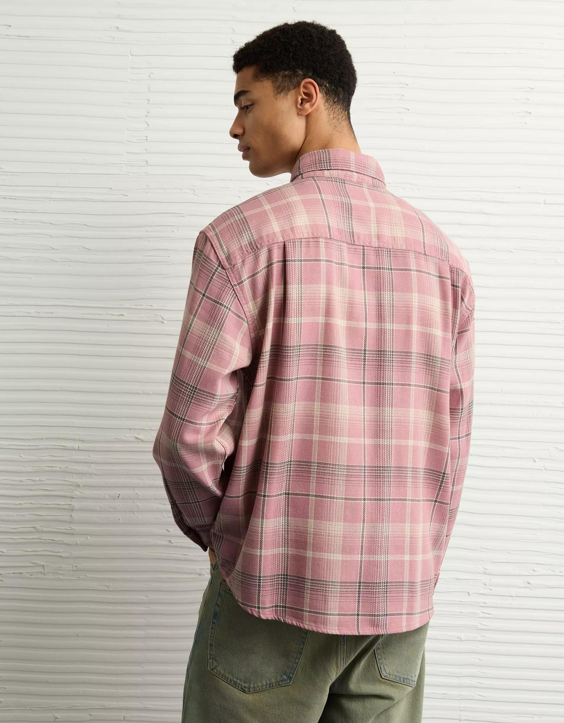 AE Textured Flannel Shirt Product Image