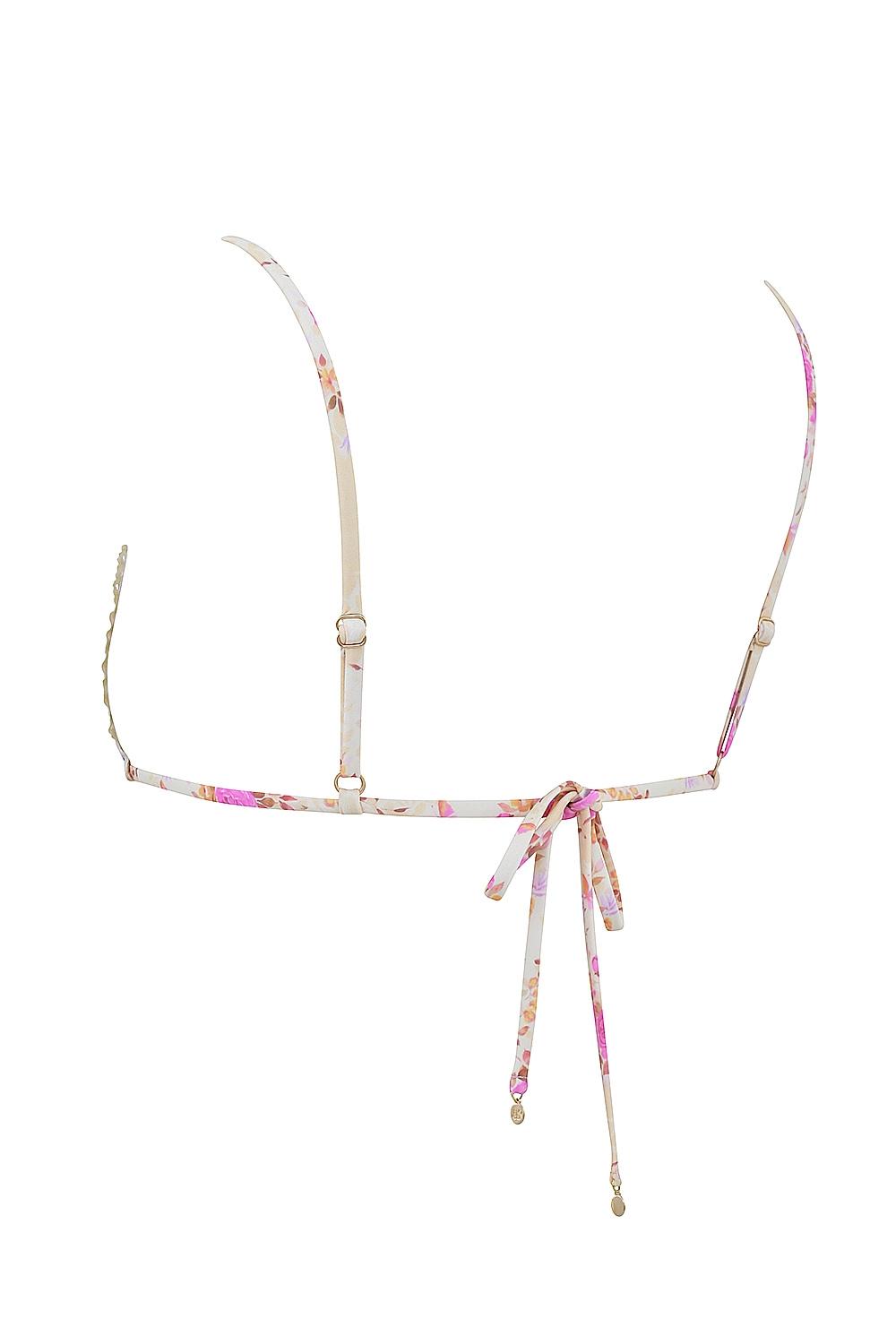 Corsica  floral print ruffle trim bikini top Product Image