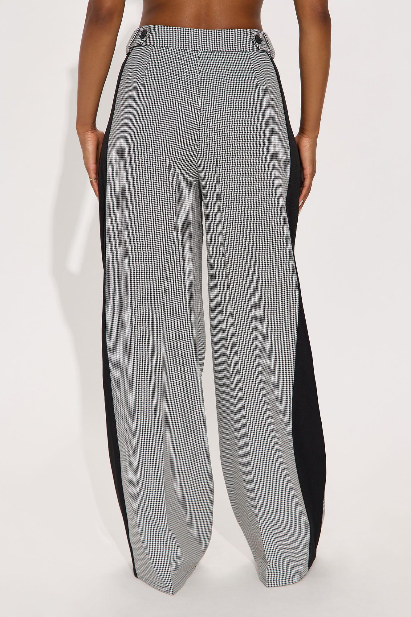 Jolie Houndstooth Trouser Pant 33 - Black/combo Female Product Image