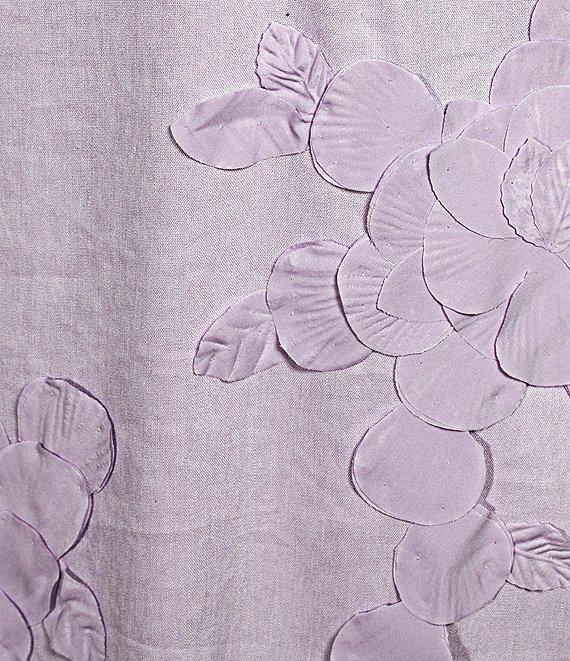 Antonio Melani Willow Floral Applique Short Sleeve Mock Neck Midi Dress Product Image