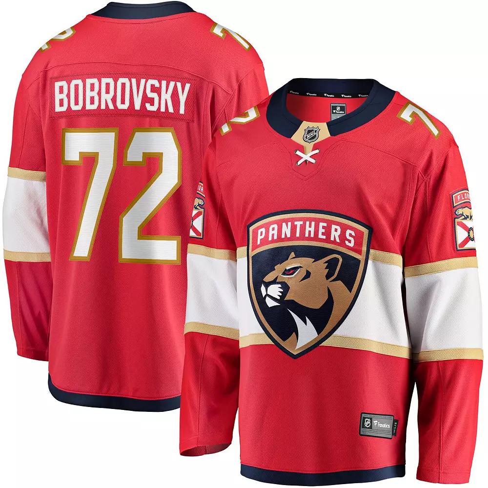 Men's Fanatics Branded Sergei Bobrovsky Red Florida Panthers Breakaway Player Jersey,  Product Image