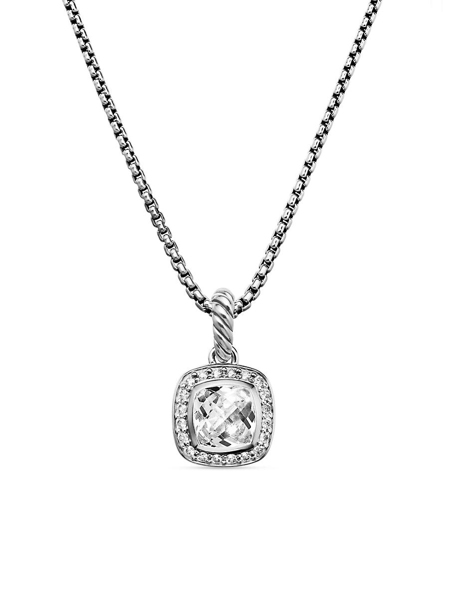 Womens Petite Albion Pendant Necklace in Sterling Silver Product Image