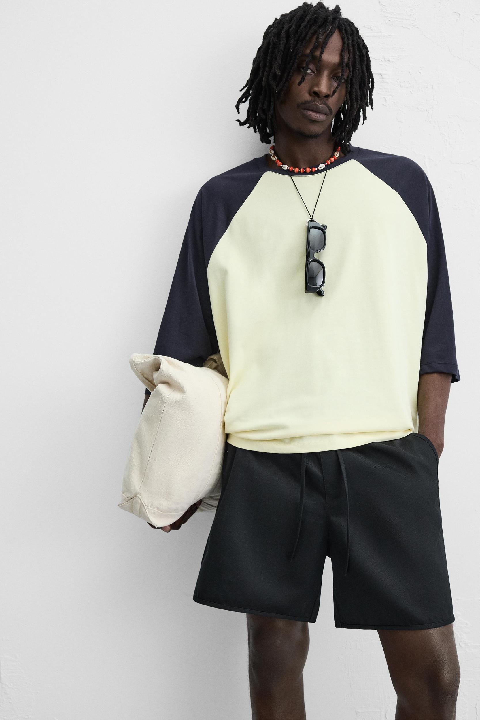 COTTON - LYOCELL BERMUDA SHORTS Product Image