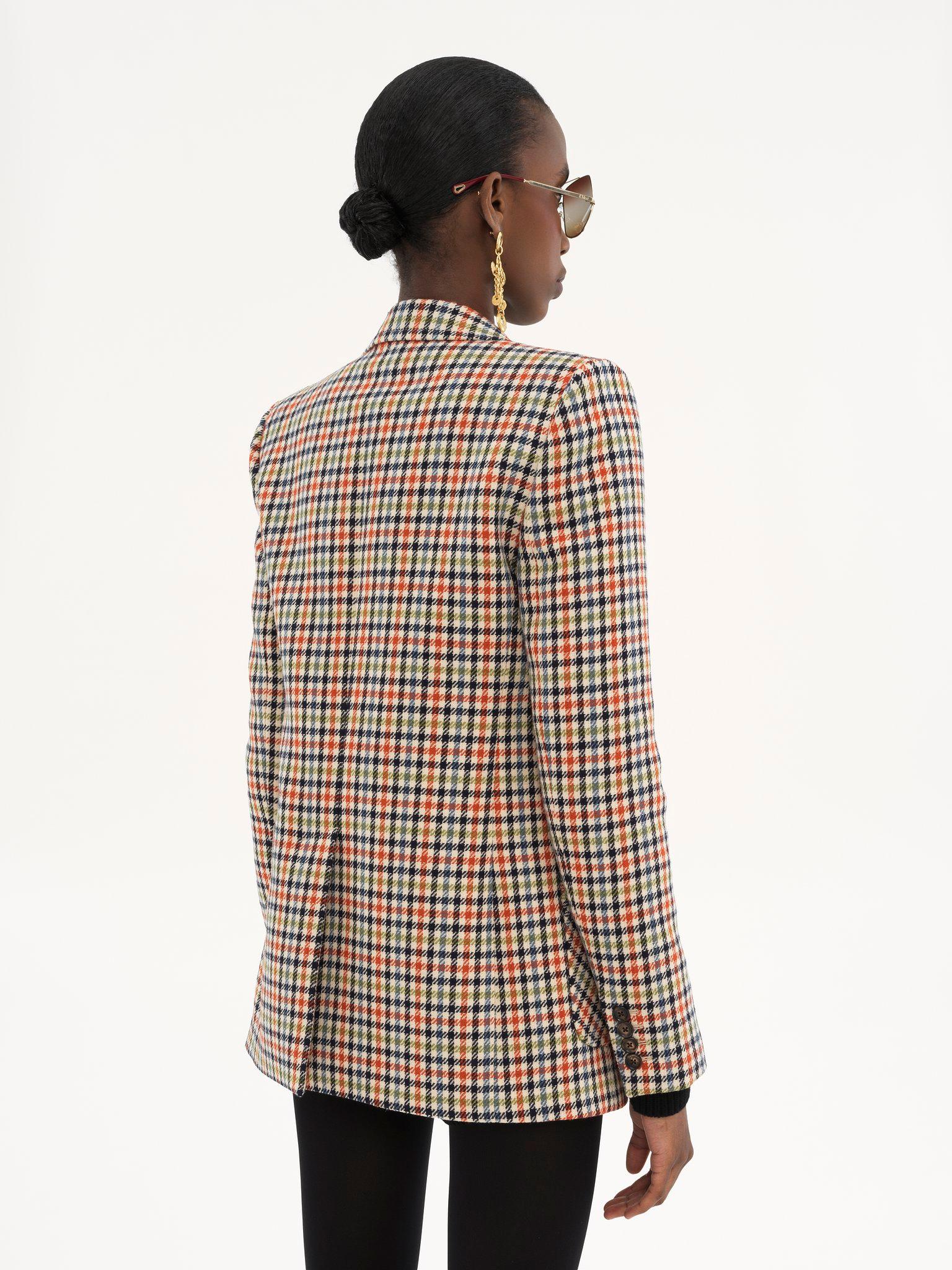Tailored jacket in check wool Product Image
