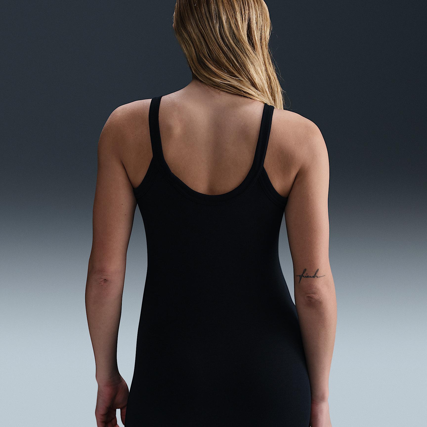 Womens Nike Sportswear Chill Knit Tight Mini-Rib Tank Top Dress | HJ0710-010 Product Image