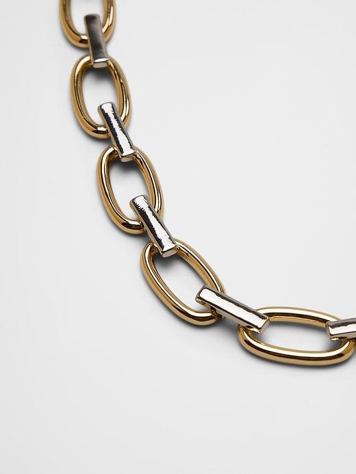 Mixed Metal Link Necklace Product Image