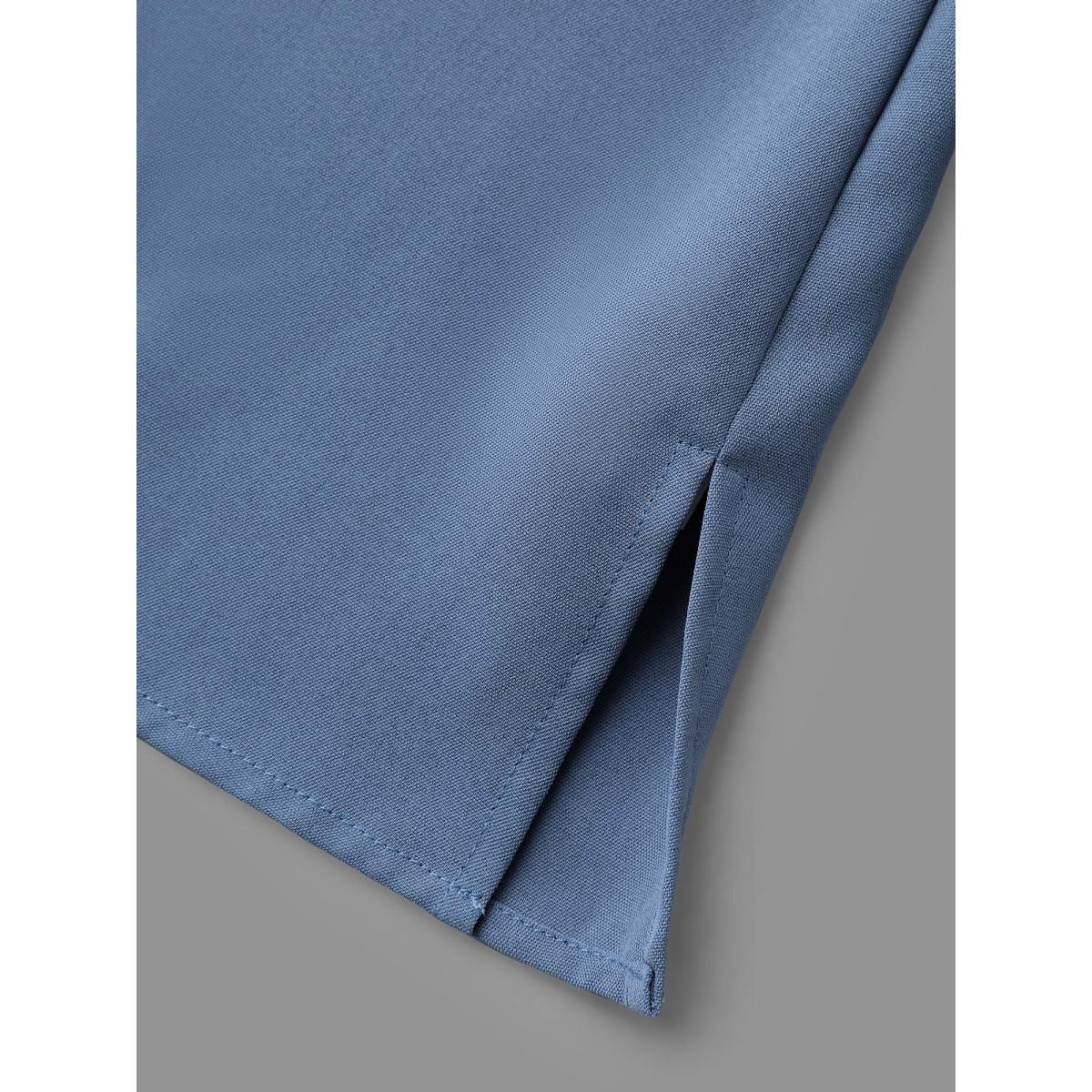 Plus Size Stone Contrasting Panel Lantern Sleeve Shirt Women Elegant Long Sleeve V-neck Everyday Blouses BloomChic 30/6X Product Image