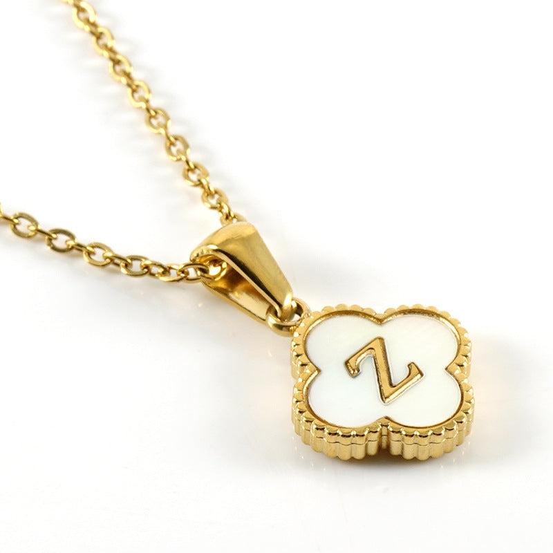 Clover Initial Necklace Product Image