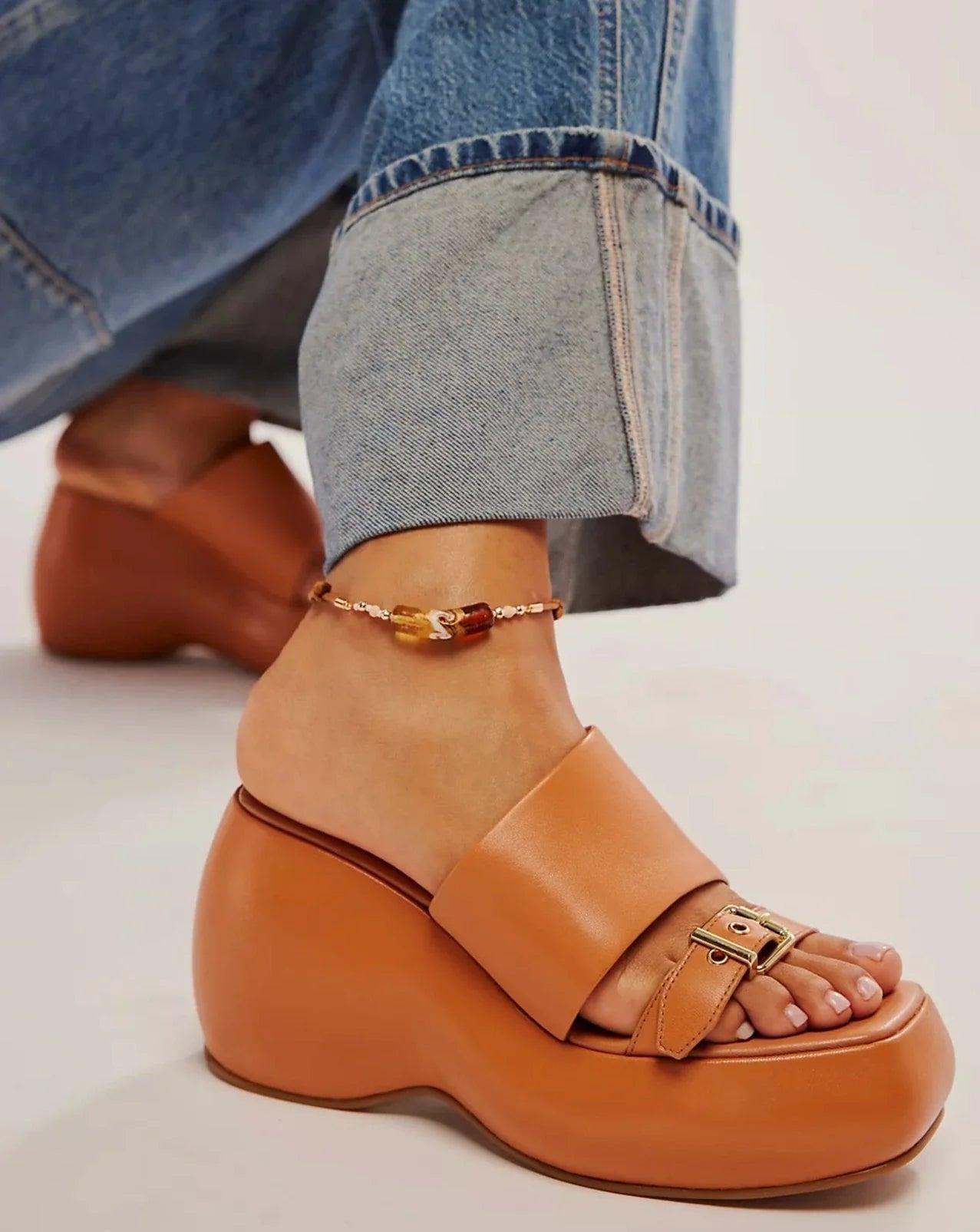 Free People Mila Minimal Wedge Vachetta Product Image