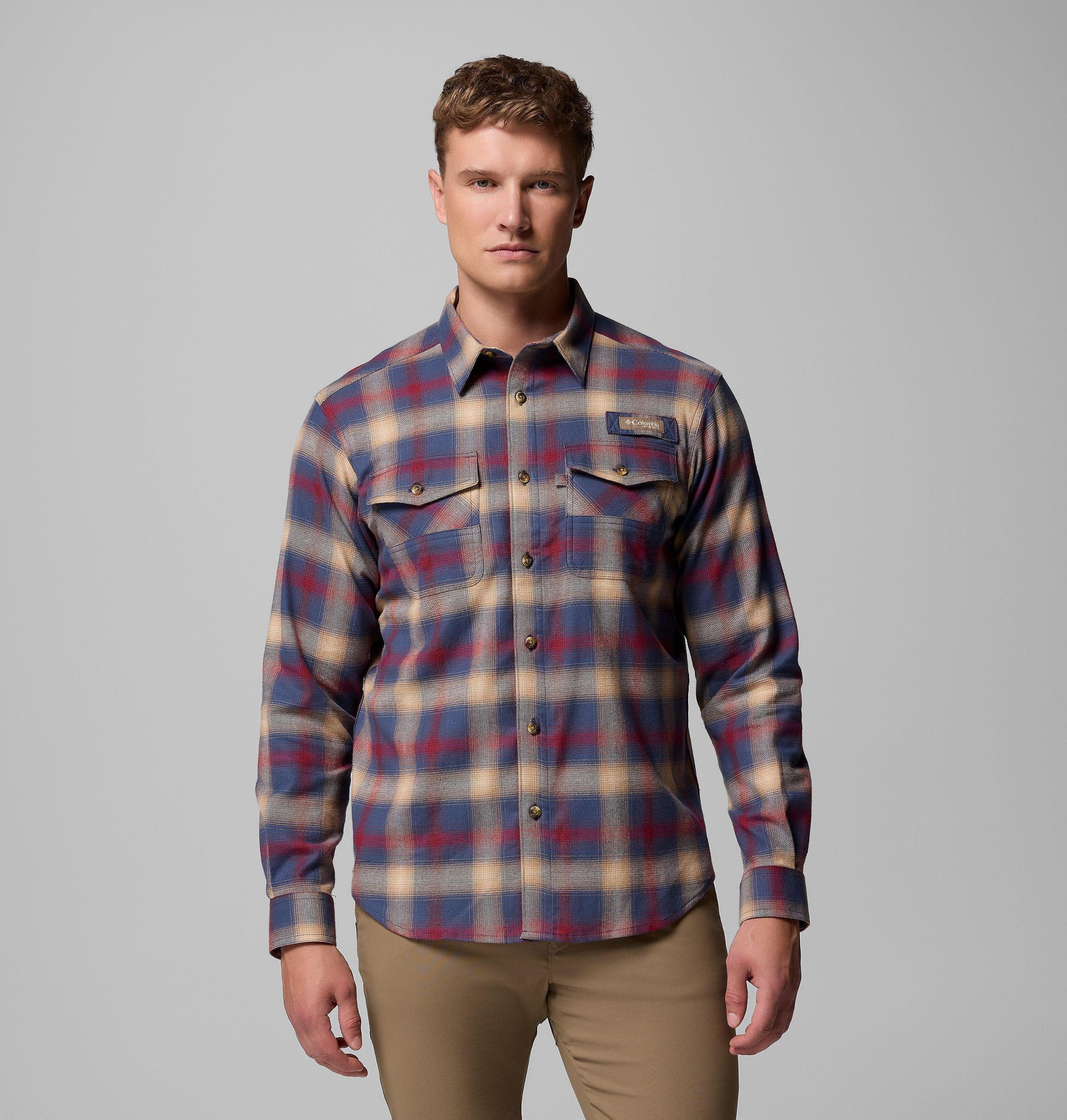 Columbia Mens PHG Roughtail Stretch Flannel Long Sleeve Shirt- Product Image