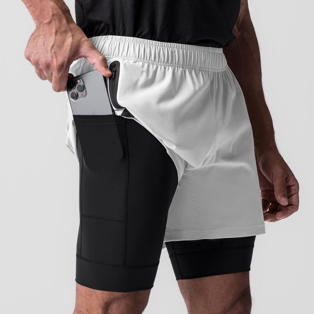 0784. Ultralite™ 6" Liner Short - White/Black Male Product Image