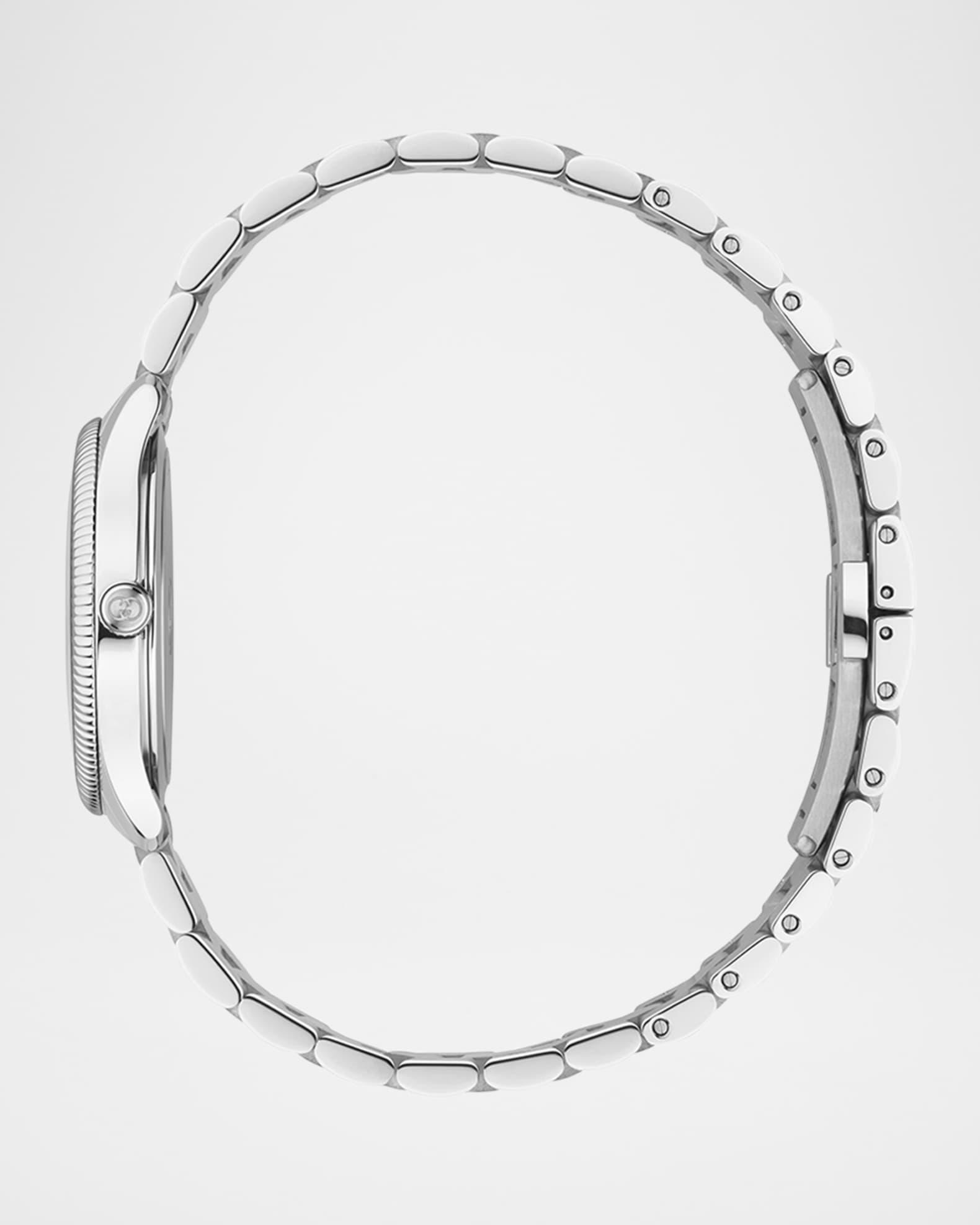 29mm G Timeless Bracelet Watch with Diamonds, Red and Steel Product Image