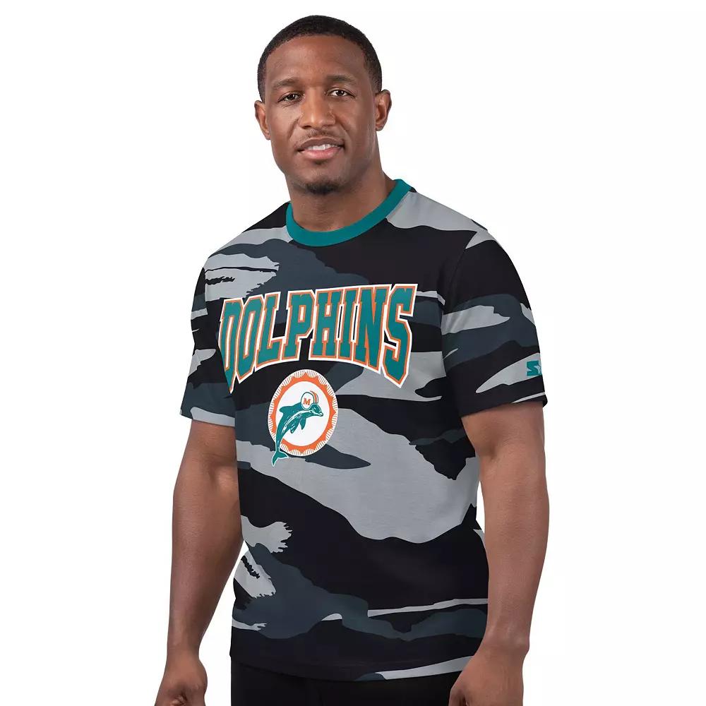 Men's Starter Camo/Gray Miami Dolphins Thursday Night Gridiron Classics Vintage Logo T-Shirt, Size: 4XL, Green Product Image