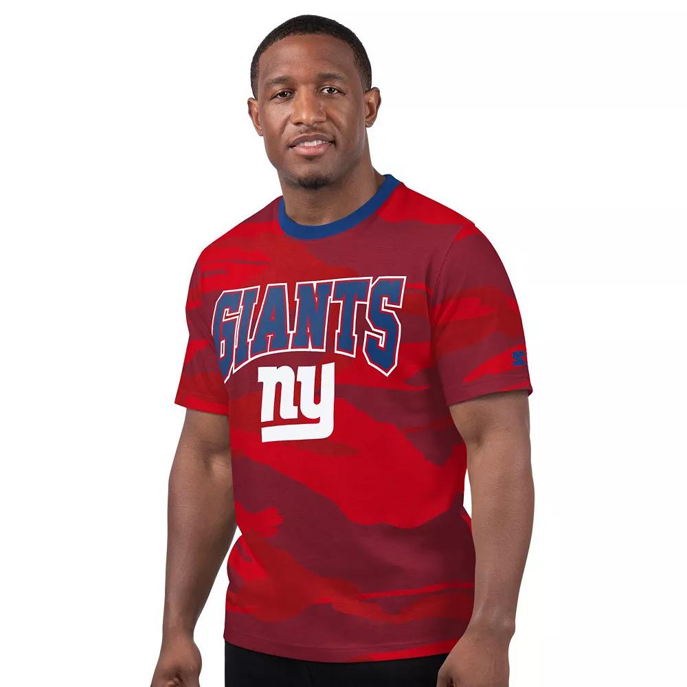Men's Starter Red New York Giants Thursday Night Gridiron T-Shirt, Size: Medium Product Image
