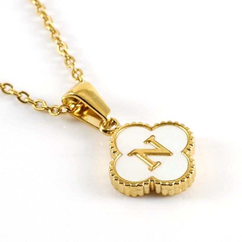Clover Initial Necklace Product Image
