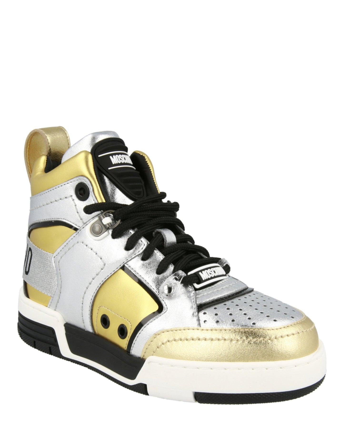 Moschino Streetball Asymmetrical High-Top Sneakers Female Product Image