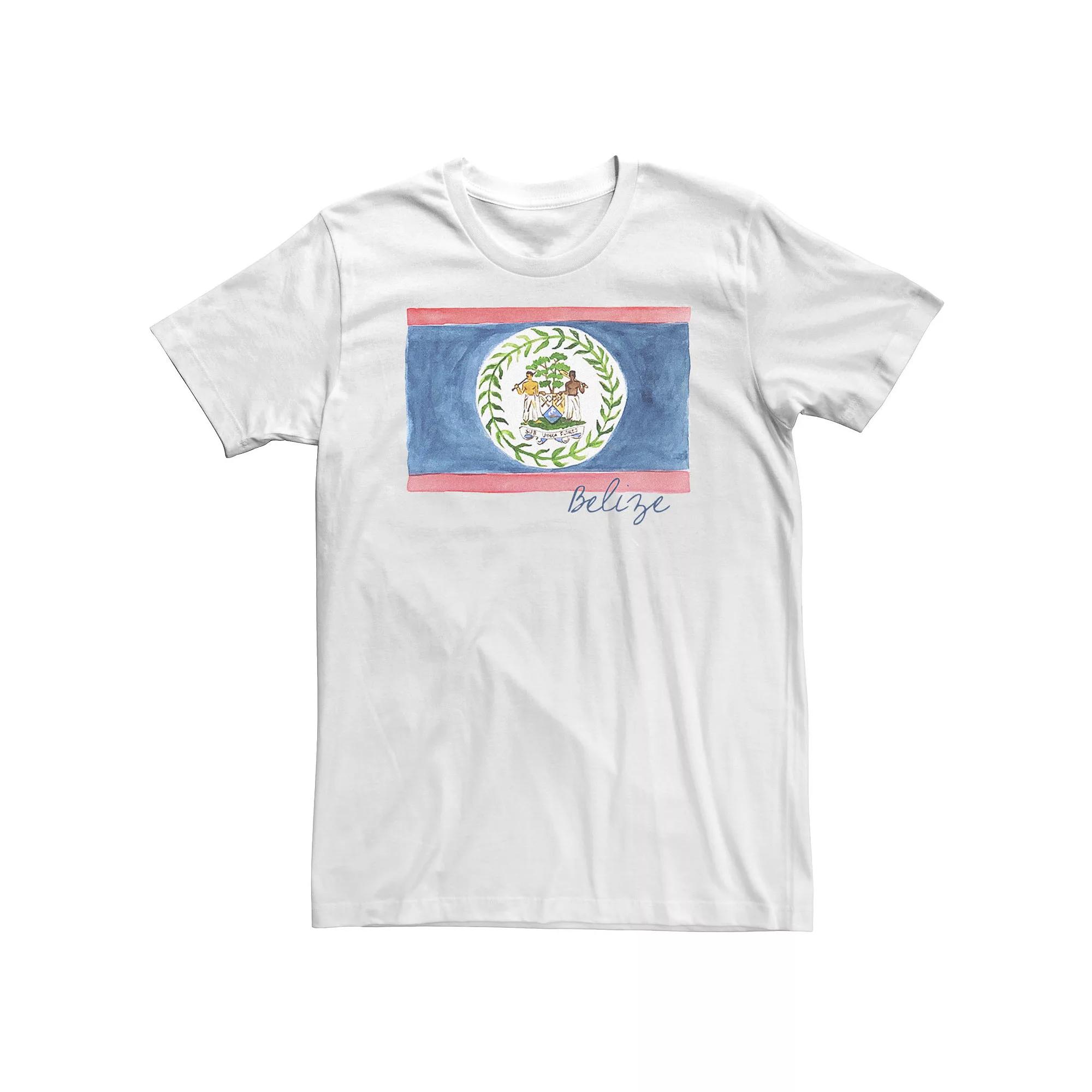 Big & Tall HHM Belize Watercolor Flag Tee, Men's, Size: 3XL, White Product Image