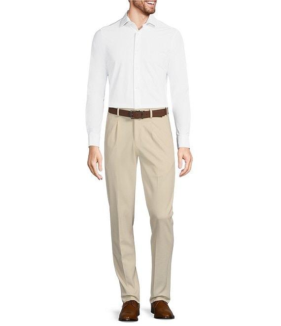 Murano Lucas Fit Pleated Knit Textured Suit Separate Dress Pants Product Image