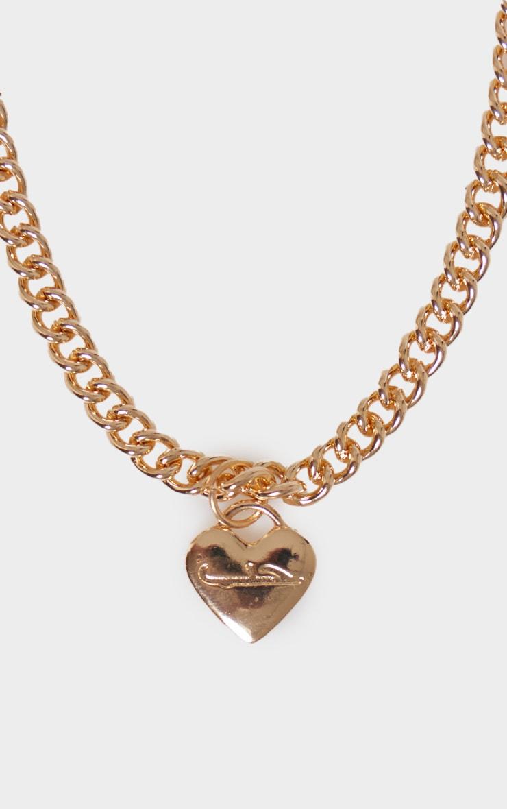 Gold Script Love Heart Anklet Product Image