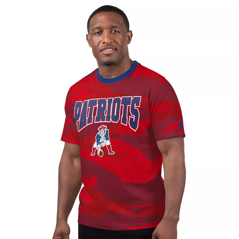 Men's Starter Red New England Patriots Thursday Night Gridiron Classics Vintage Logo T-Shirt,  Product Image