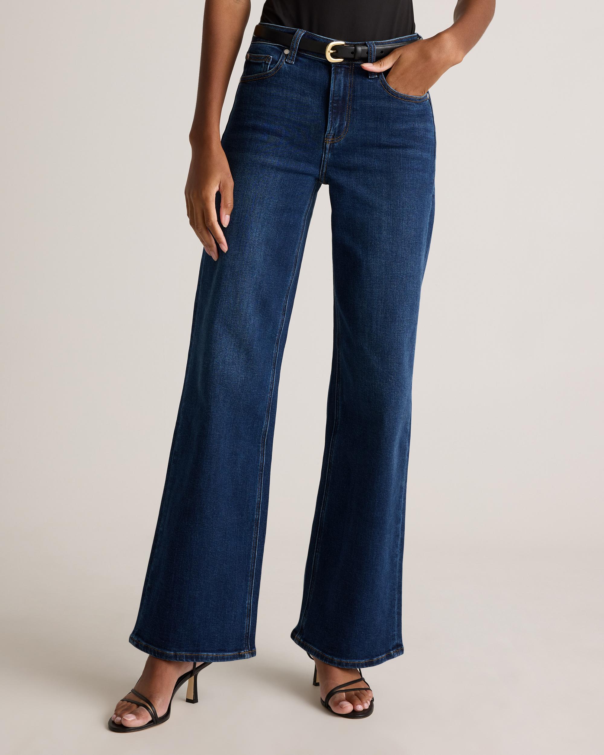 Quince | Women's Bella Stretch Wide Leg Jeans Organic Cotton Product Image