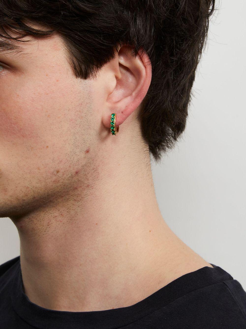 logo-engraved hoop earring Product Image