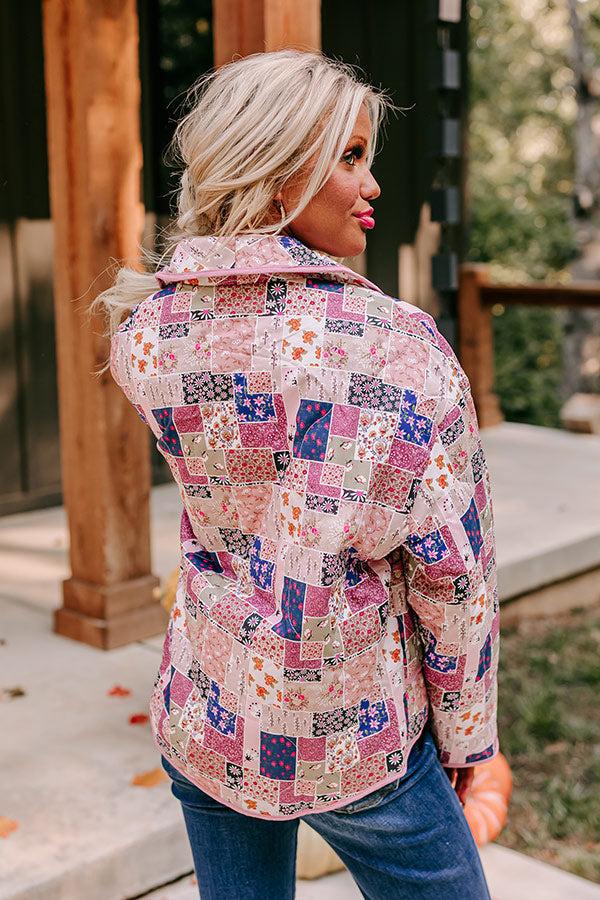 Pumpkin Patch Please Floral Jacket in Blush Product Image