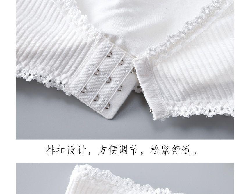 Strapless Plain Ribbed Bra Product Image