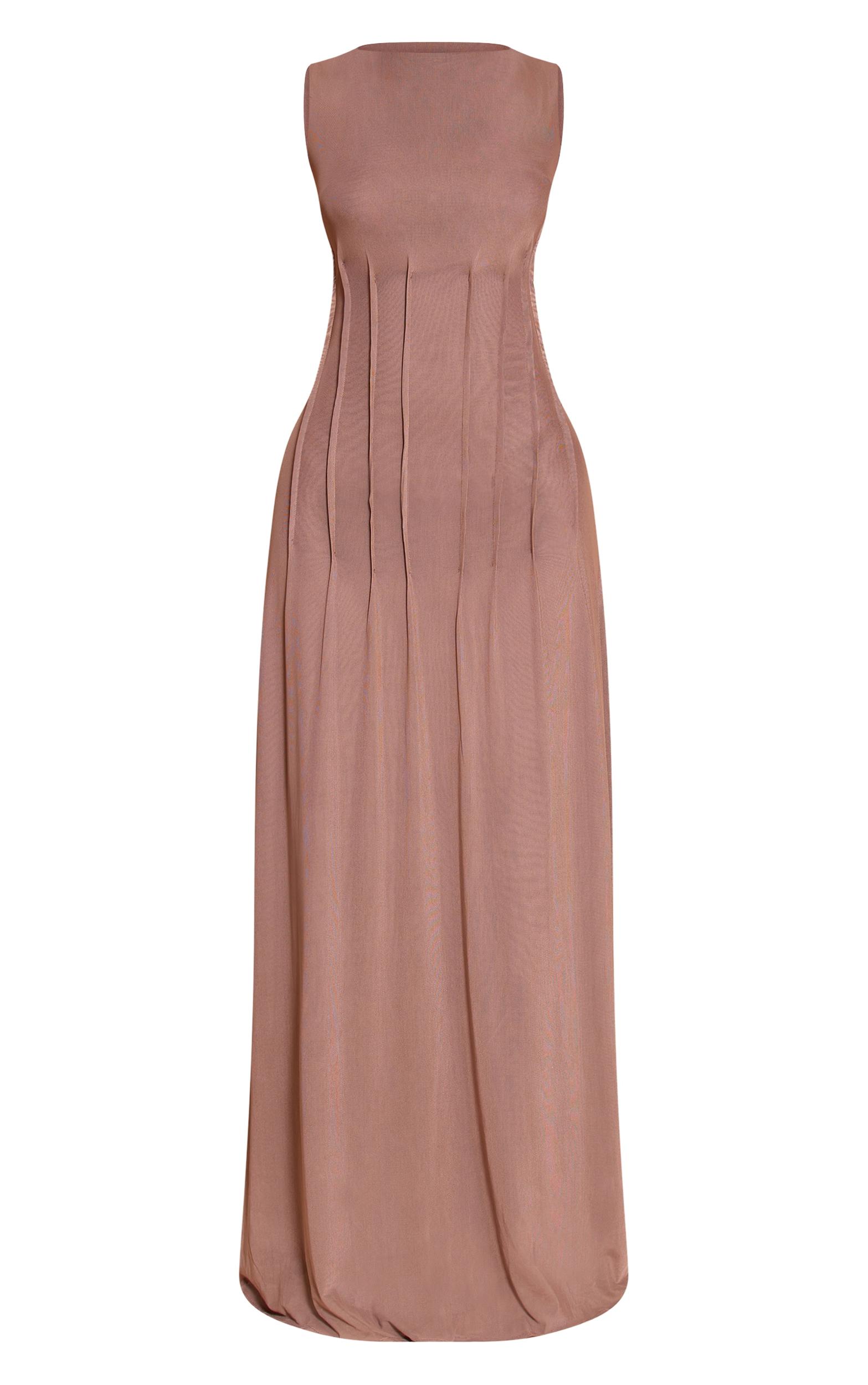 Petite Mauve Front Seam Detail Maxi Dress Product Image
