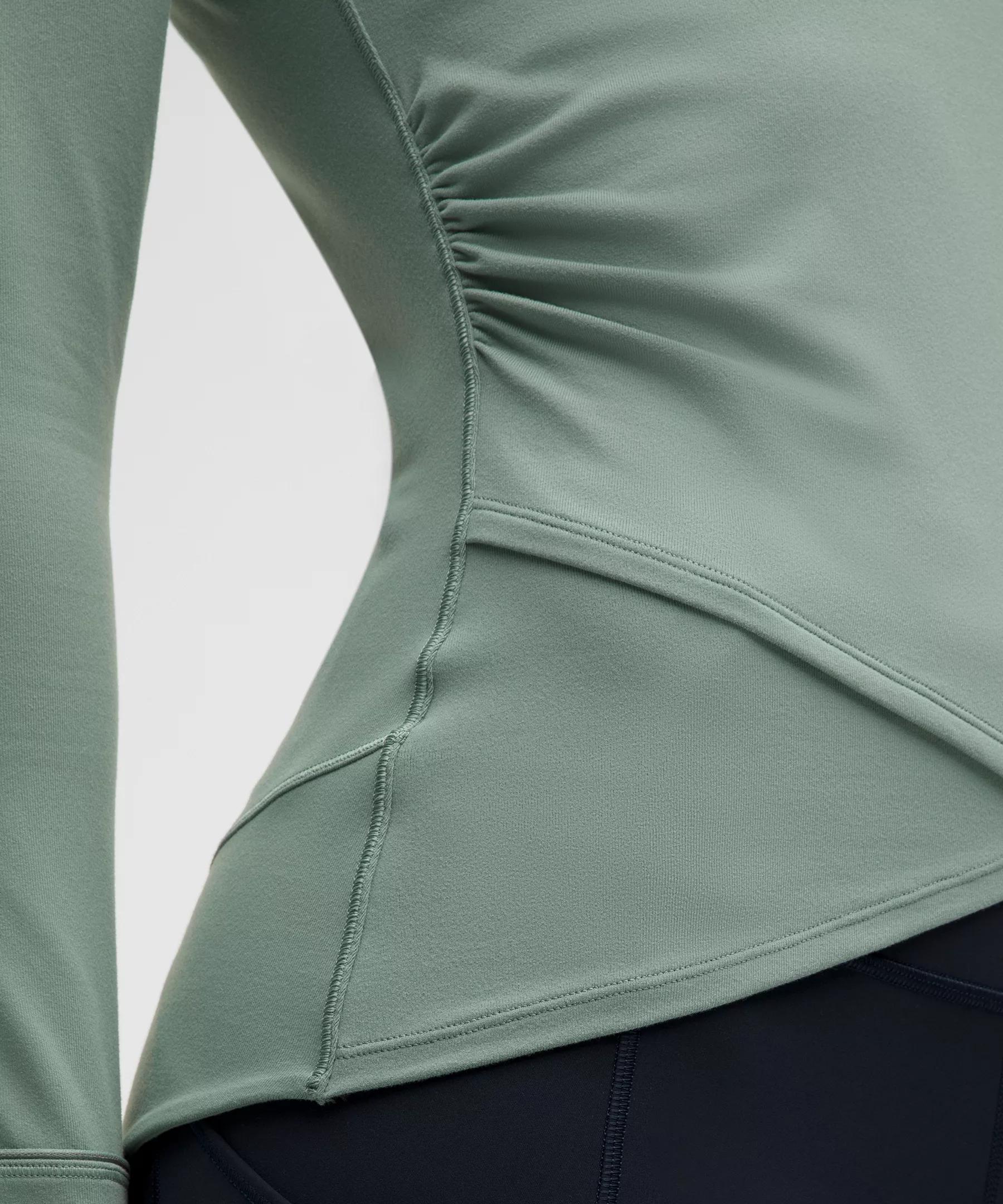 Rulu Gathered-Waist Long-Sleeve Running Top Product Image