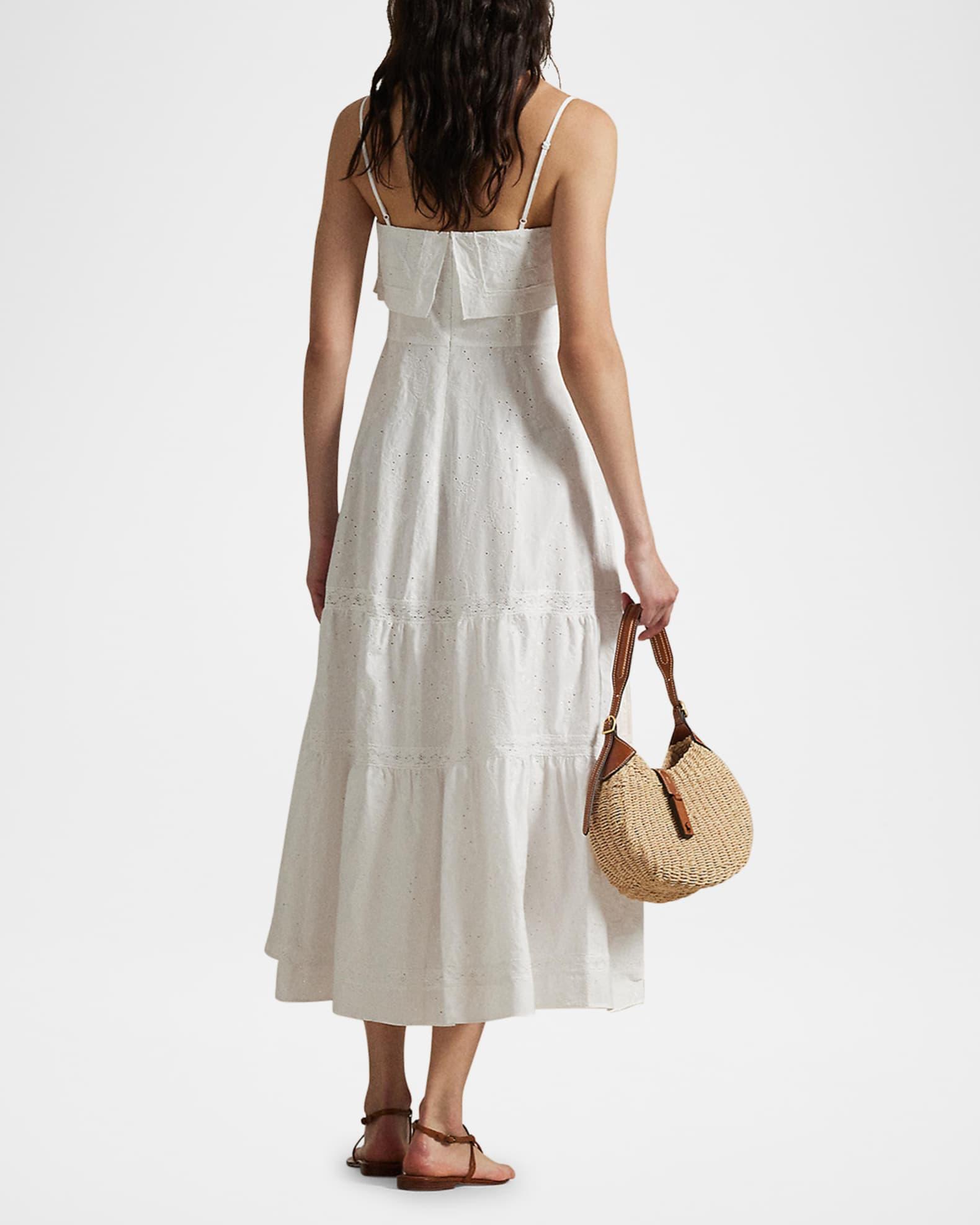 Cotton Eyelet Tiered Maxi Dress Product Image