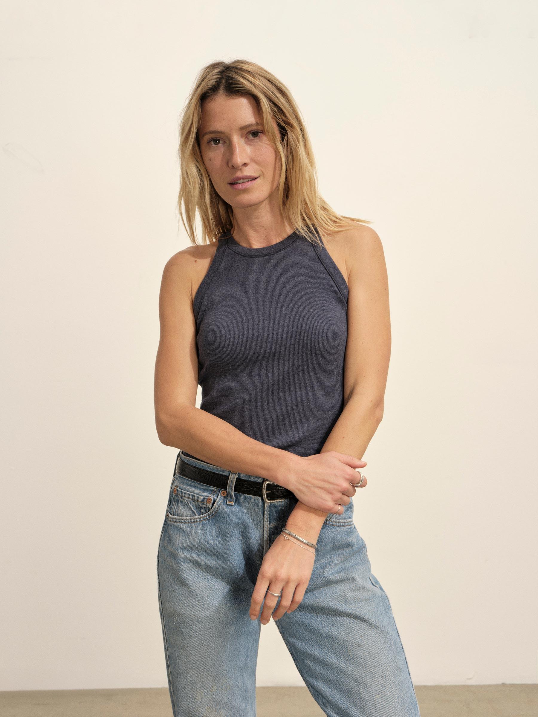 Marled Tidepool Surplus Rib Tank Product Image