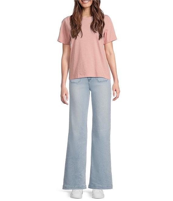 Faherty Sunwashed Crew Neck Short Sleeve Organic Cotton Tee Shirt Product Image