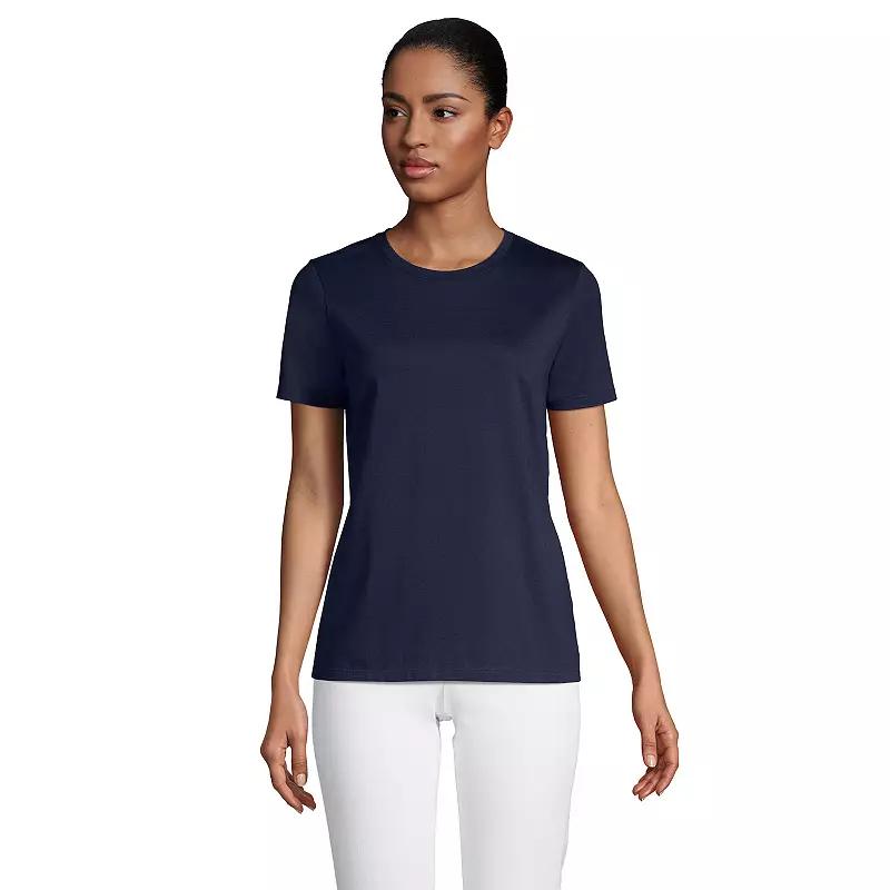 Women's Lands' End Relaxed-Fit Supima Cotton Crewneck Tee,  Product Image