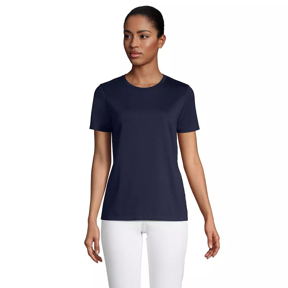 Women's Lands' End Relaxed-Fit Supima Cotton Crewneck Tee,  Product Image