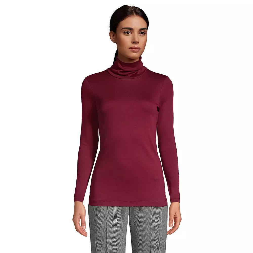 Women's Lands' End Supima Cotton Long Sleeve Turtleneck,  Product Image