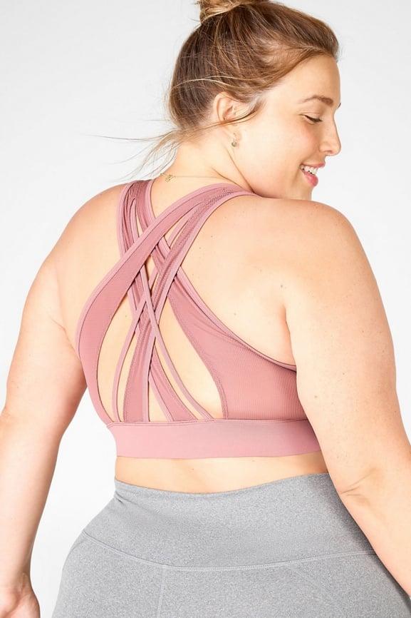 Fabletics Faye Medium Impact Sports Bra II Womens white plus Size 4X Product Image