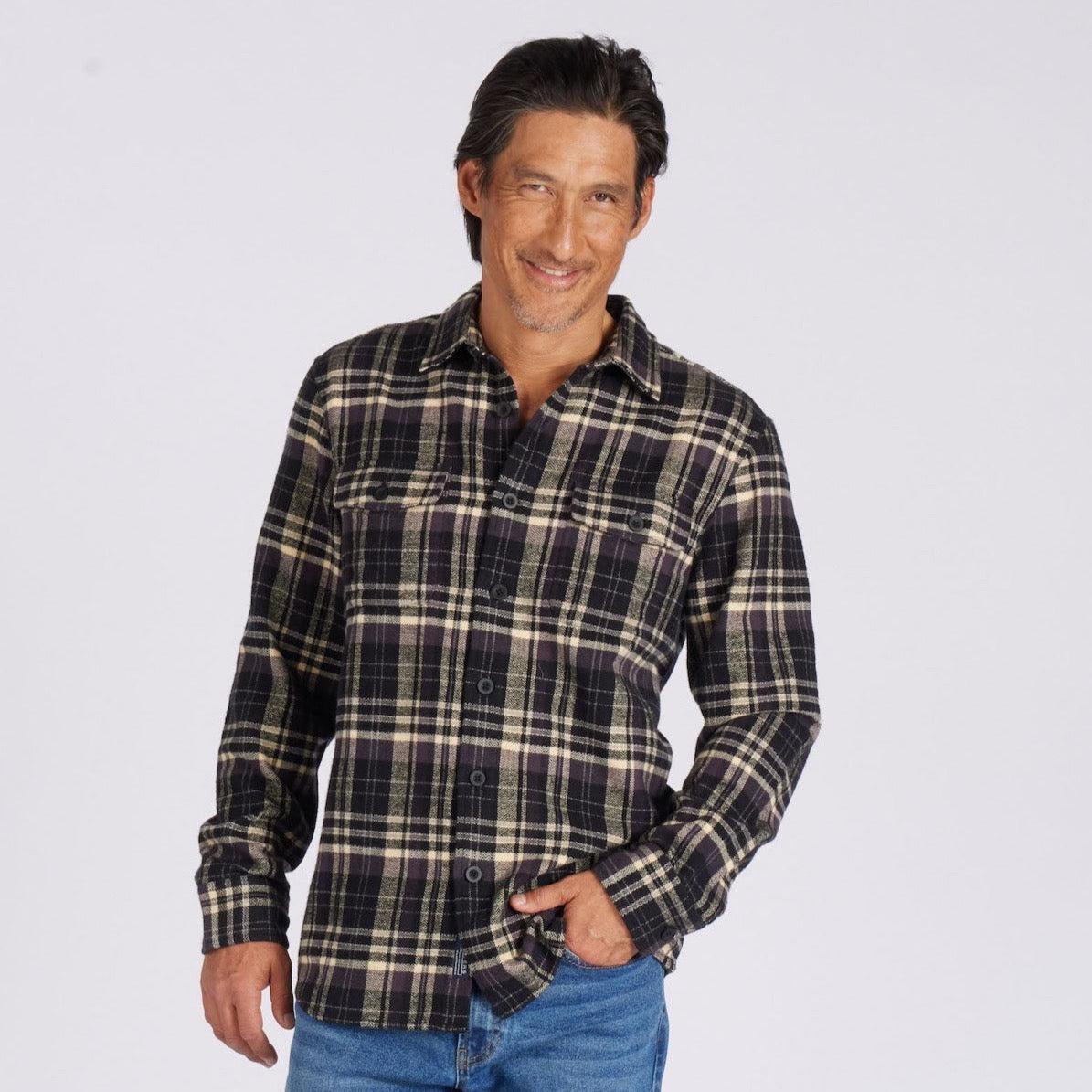 Herringbone Heritage Flannel - Black Cream Product Image