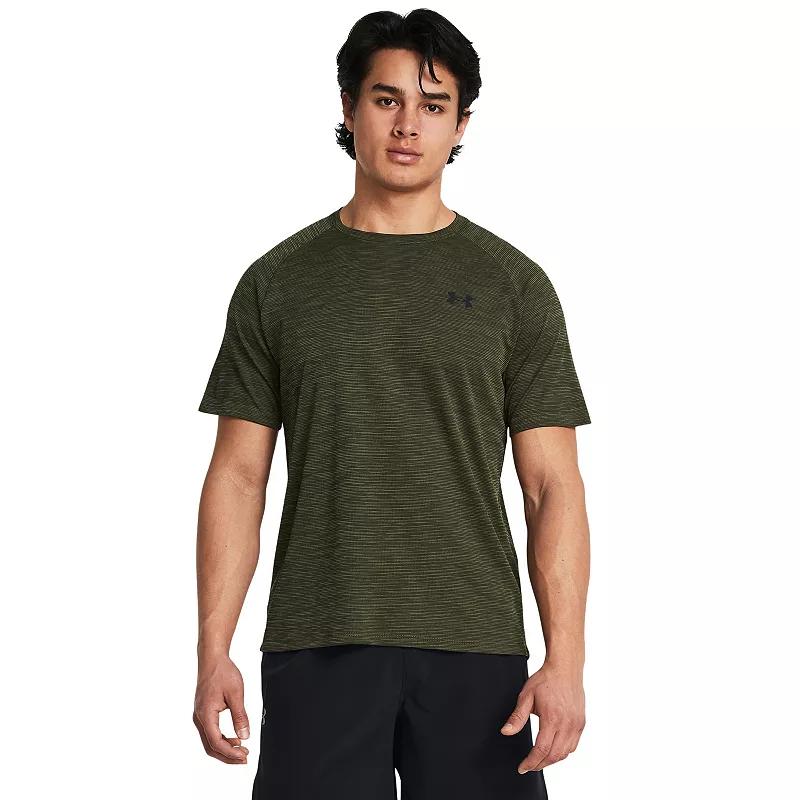 Men's Under Armour Tech Textured Short Sleeve Tee, Size: XXL, Black Navy Product Image