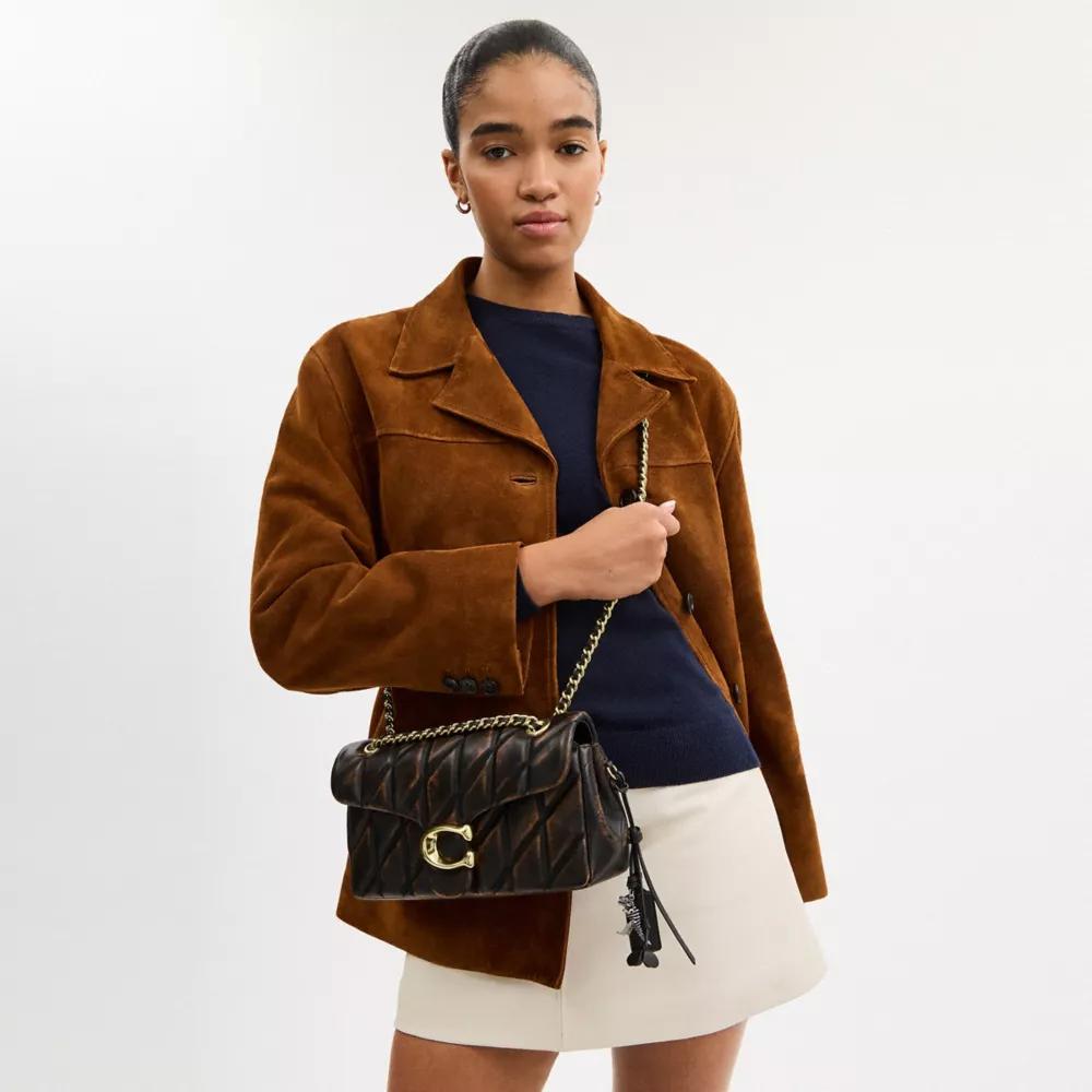 Tabby Shoulder Bag 26 In Loved Leather With Quilting Product Image