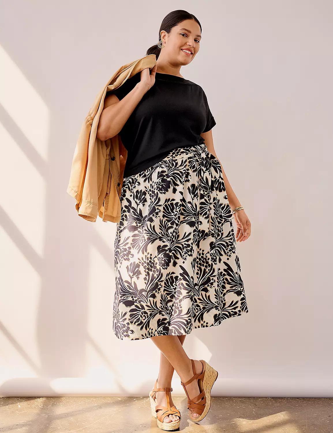 Printed Midi Skirt Product Image