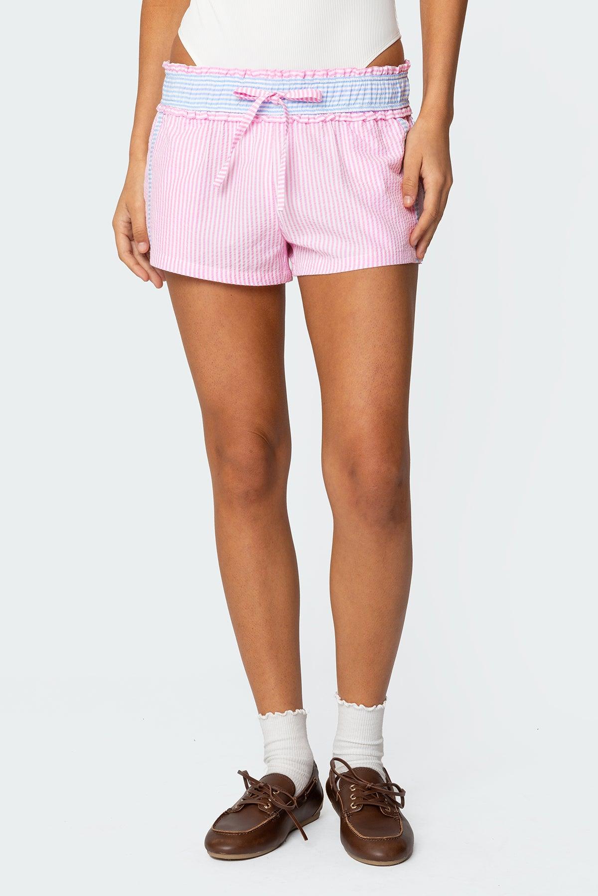 Baylee Contrast Striped Shorts Product Image