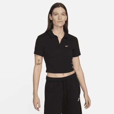 Womens Nike Sportswear Essential Short-Sleeve Polo Top | DV7884-010 Product Image
